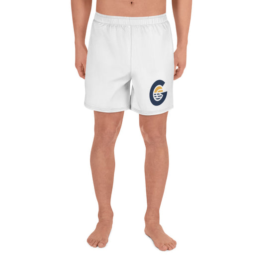 GMKETL Men's White Recycled Athletic Shorts