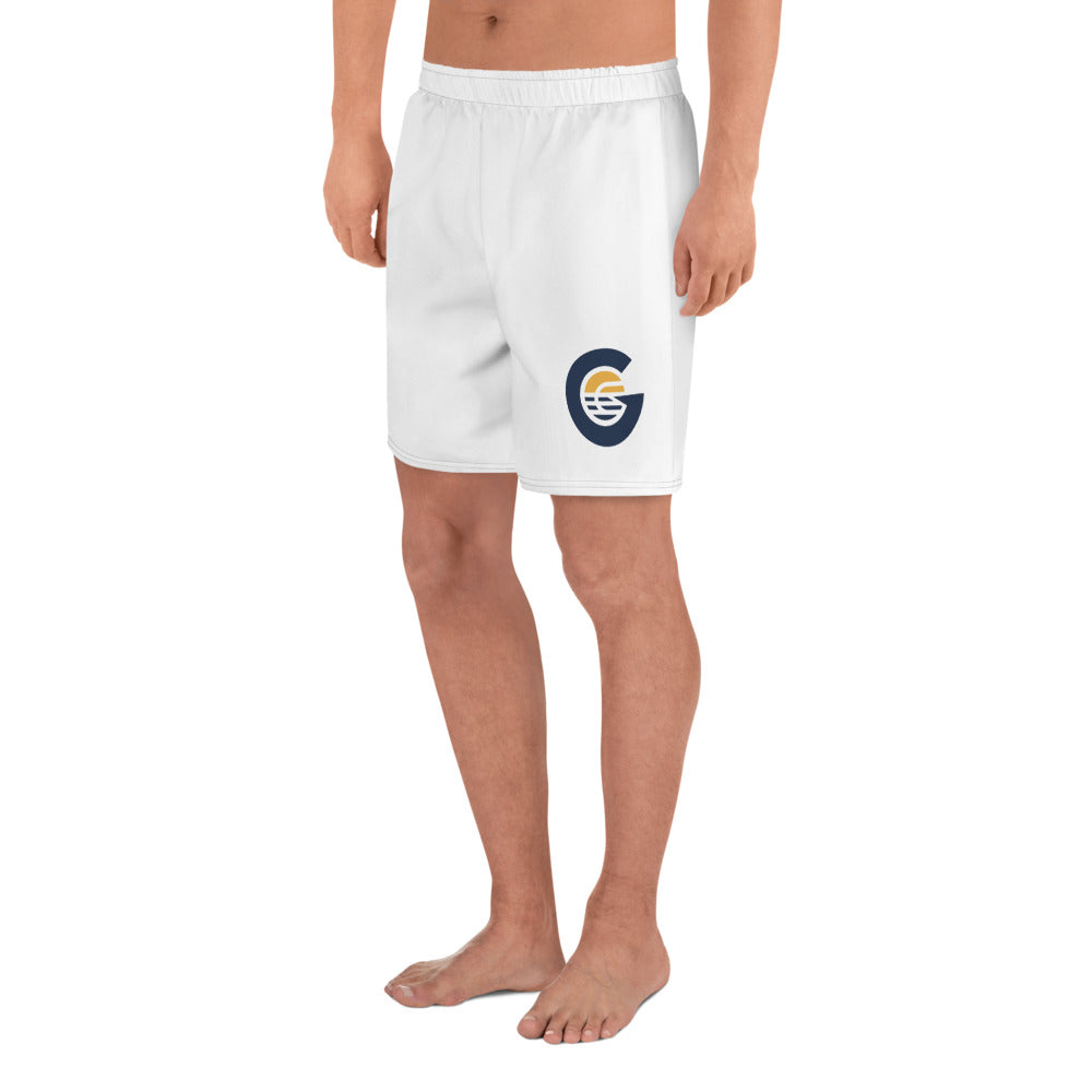 GMKETL Men's White Recycled Athletic Shorts
