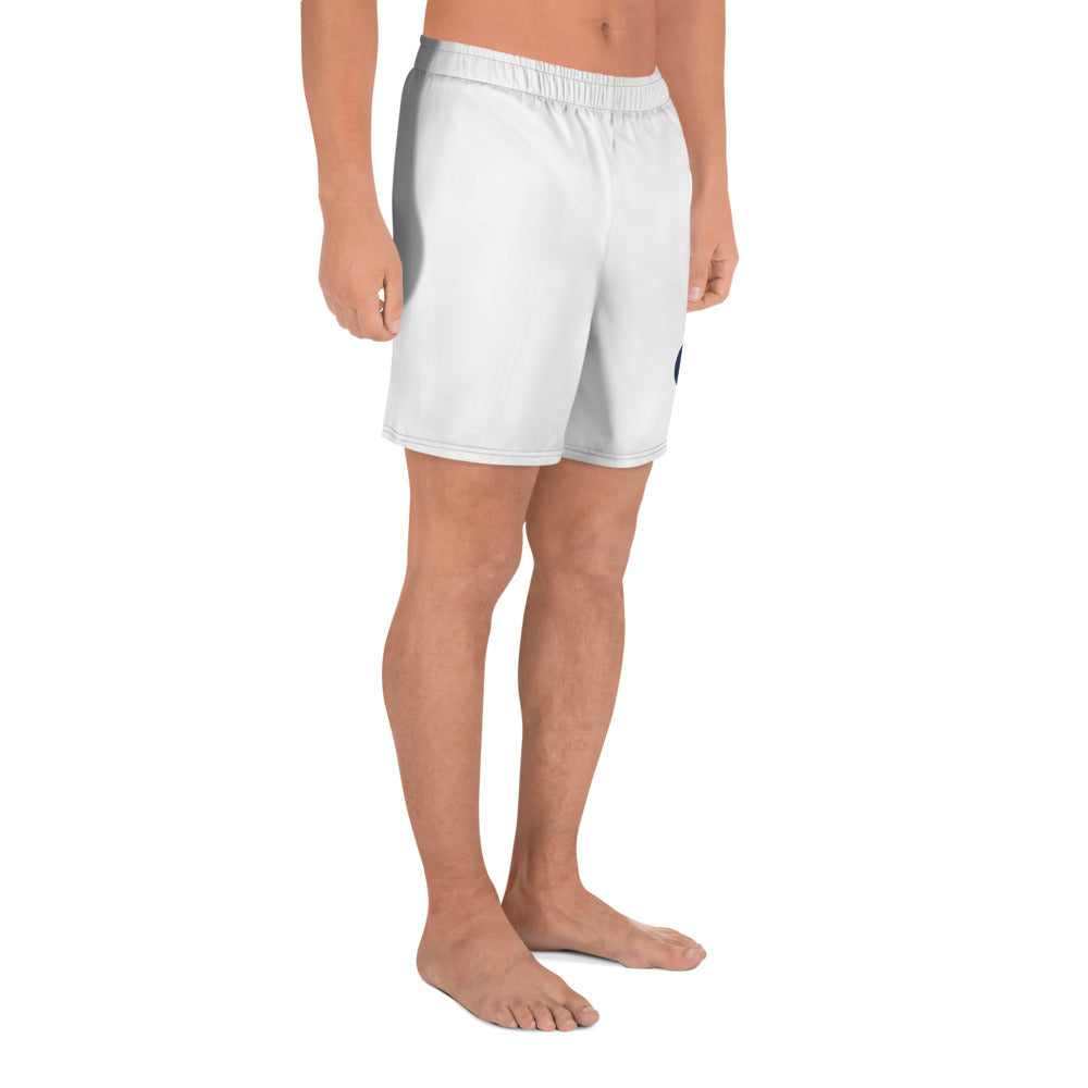 GMKETL Men's White Recycled Athletic Shorts